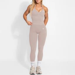 Women's Yoga Set Bum Balance Fitted Halter Tops & Shaping Pants 2pcs Yoga Sportwear Workout Gym Clothing High Waist Leggings Set