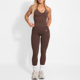 Women's Yoga Set Bum Balance Fitted Halter Tops & Shaping Pants 2pcs Yoga Sportwear Workout Gym Clothing High Waist Leggings Set
