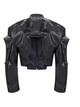 Mauroicardi Spring Autumn Cool Handsome Short Deconstruction Pu Leather Jacket Men Luxury Designer Punk Style Clothes Streetwear