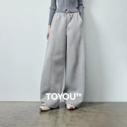TOYOUTH Women's High Waist Curved Leg Sweatpants 2026 Fall New Arrival Elastic Waist Seam Detail Slimming Loose Fit Athletic