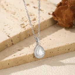 MODIAN 1.2CT Water Drop Moissanite Wedding Necklaces 925 Sterling Silver Exquisite Pendant Necklace For Women Statement Jewelry
