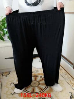 Large Men's Home Pants 15XL 240kg Plus Size 10XL 11XL 12XL Summer High Waist Loose Black Blue Stretch Big Sweatpants 56 58 60 62