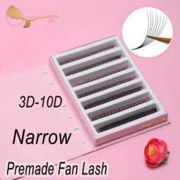 0.05 0.07mm Ultra Speed Narrow Premade 1000 Fans Eyelash Extension 5d 8d 10d Fake EyeLashes Premade Mixed Silk Promade Fans Lash