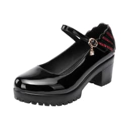 6 8 10cm Small Size 32-43 Shallow Patent Leather Shoes Women Mary Janes 2026 Fall Block Heels Shoes Platform Pumps Office Mom