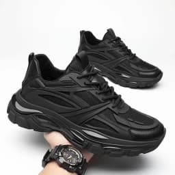 VIPOL Four Seasons Thick and height-increasing sports shoes, men's genuine leather mesh casual men's shoes, trendy shoes
