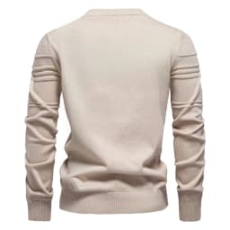 AIOPESON Mens Crewneck Pullover Sweater Knitted Cotton Stripped Quality Autumn Winter Warm Sweaters for Men