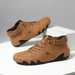 Stylish High-top Octopus Boots Men's Casual Booties Designer Soft Flats Breathable Moccasins Flats Drive Shoes Leather Sneakers