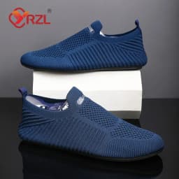 YRZL Loafers Men Soft Driving Moccasins High Quality Flats Male Walking Shoes Breathable Mesh Casual Loafers Slip on Mens Shoes