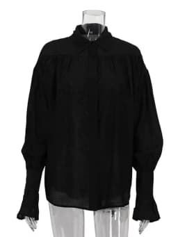 Tossy Casual Loose See-Through Shirts Women's Autumn Lapel Long Sleeve Patchwork Blouse Top Streetwear Female Solid Shirts Top