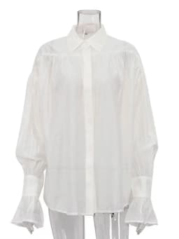 Tossy Casual Loose See-Through Shirts Women's Autumn Lapel Long Sleeve Patchwork Blouse Top Streetwear Female Solid Shirts Top