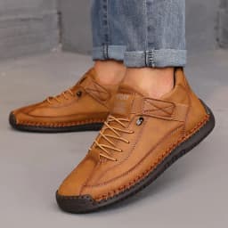 Women's Boots Outdoor Casual Shoes British Style Retro Non-slip Work Shoes Leather Couple Loafers Handmade Soft Sole Ankle Boots