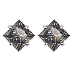 Bocarman Princess Cut Green Moissanite Stud Earrings S925 Silver Claw Set 1.2CT 3CT Fine Jewelry for Women