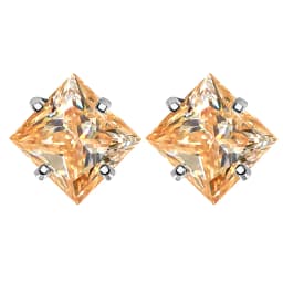 Bocarman Princess Cut Green Moissanite Stud Earrings S925 Silver Claw Set 1.2CT 3CT Fine Jewelry for Women