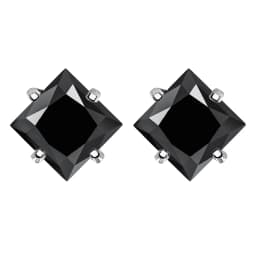 Bocarman Princess Cut Green Moissanite Stud Earrings S925 Silver Claw Set 1.2CT 3CT Fine Jewelry for Women