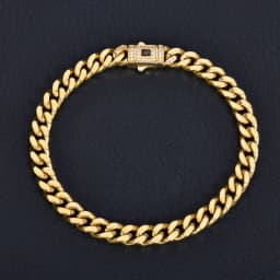ESKEEM Hip Hop Monaco Bracelet PVD 14k Gold Plated Miami Cuban Link Chains 6/9/11/13MM Stainless Steel for Women And Men