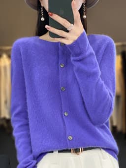 Long Sleeve 100% Merino Wool Sweaters Spring Autumn Women O-Neck Knitwear Tops Clothing Fashion Basic Tops