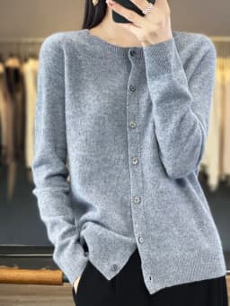 Long Sleeve 100% Merino Wool Sweaters Spring Autumn Women O-Neck Knitwear Tops Clothing Fashion Basic Tops