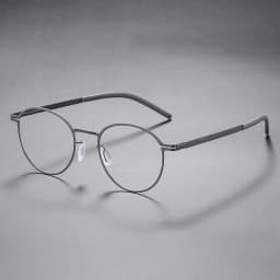 Germany Fashion Round Screwless Ultra-light Glasses Frame Men Women Brand Designer Tona Stainless Steel Eyeglasses Eyewear Gafas