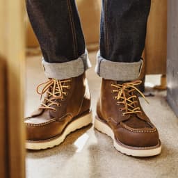 Maden Vintage 875 Ankle Boots Genuine Crazy Horse Leather Round Toe Durable High-Top Lace-Up Boots for Winter Fall Work Shoes