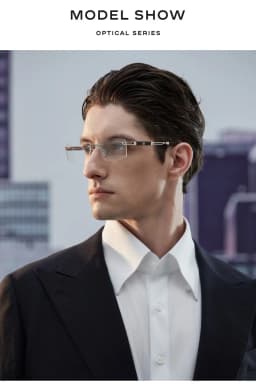 CAPONI Hot Rimless Men's Glasses Frame Luxury Business Pure Titanium Acetate Eyeglasses UV400 Brand Design New Spectacles J23026