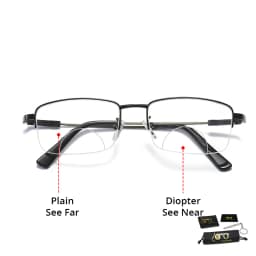 Bifocal Reading Glasses For Men Women Blue Light Blocking Presbyopia Glasses Far Sight Eyeglasses +1.5 2 2.5 3 4