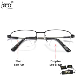 Bifocal Reading Glasses For Men Women Blue Light Blocking Presbyopia Glasses Far Sight Eyeglasses +1.5 2 2.5 3 4