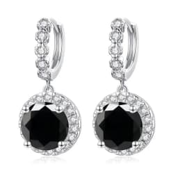 Super Sparkling 3CT Muiltcolor Moissanite Drop Hoop Earrings 100% S925 Silver Earring For Women Fine Jewelry Dating Party Gift