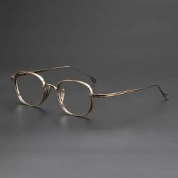 9g Ultra Light Pure Titanium Frame Japanese Vintage Distressed Oval for Male and women design as KameManNen KMN114