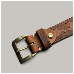 Genuine Leather Men's Belt Luxury Designer Strap Male Fashion Pure Copper Buckle Wild Classic Retro High Quality Jeans Soft Belt