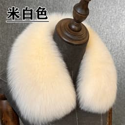 Natural Fox Fur Collar Removable Real Fur Square Collar for Coat Fashion Accessory for Women down Jacket Large Scarf Scarves