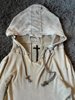 LGB visual department antique back cross stitching retro goth hooded sweater jacket