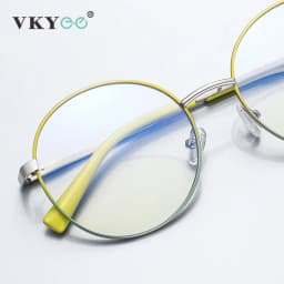 VICKY Retro Round Myopia Prescription Glasses Hyperopia for Women Reading CR39 Anti Blue Light Optical Eyeglasses Frame PFD3082