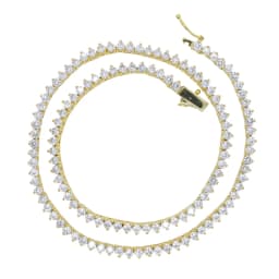 3MM 3 Prong CZ Tennis Chain Necklace For Women Iced Out Bling 5A Cubic Zirconia Classic Female Choker 16" 18"