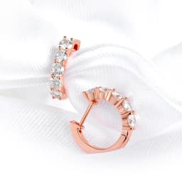 Smyoue Each 0.2CT 3.5mm Certified All Moissanite Hoop Earrings for Women Classic Sparkly Bridal Jewelry Pure 925 Plated 18K