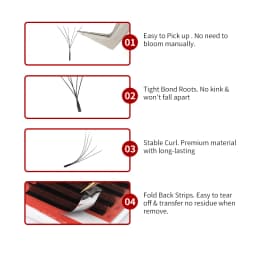 FADVAN 10Pcs YY/3D/4D/5D W Shape Eyelash Extension 0.07mm LU/L/C/D for Professional Soft Natural Pre Made Fan 5D Cluster Lashes
