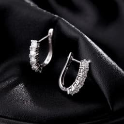 MODIAN D Color U Shape Moissanite Earrings 925 Sterling Silver Elegant Exquisite Hoop Earrings For Women Wedding Jewelry