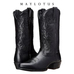 Mid-calf Western Boots Men Black Brown Cowboy Boots Handmade Leather Shoes New Punk Man Women Unisex Riding Boots