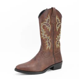 Mid-calf Western Boots Men Black Brown Cowboy Boots Handmade Leather Shoes New Punk Man Women Unisex Riding Boots