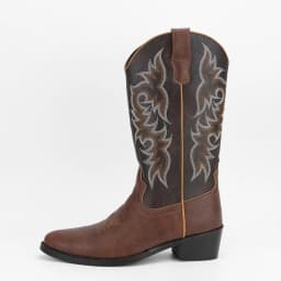 Mid-calf Western Boots Men Black Brown Cowboy Boots Handmade Leather Shoes New Punk Man Women Unisex Riding Boots