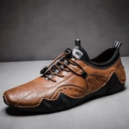 Leather Casual Sneakers for Men Driving Shoes 2024 New Fashion In Waterproof Men Doug Luxury Dress Loafers Shoes Footwear 