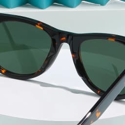 ROGBAE Tilting sunglasses men classics Glass lens Acetate sun glasses R214s Luxury Brand Rivet Design Goggles Female sunglass