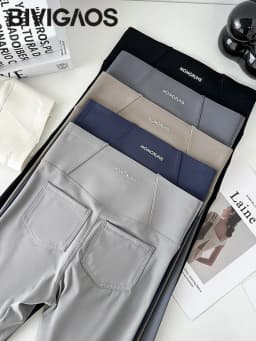 BIVIGAOS 2026 Spring Summer Back Pocket Sharkskin Leggings Women White Tight Casual Sport Fitness Leggings Skinny Pencil Pants