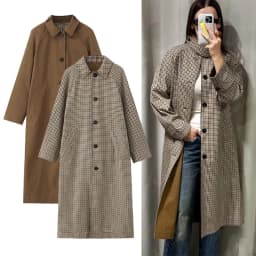 Double Sided Plaid Long Jackets For Women Single Breasted Long Sleeve Commute Street Female Trench Coat 2025 Autumn Chic Outwear
