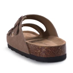 Litfun Summer Classic Women's Cork Sandals Cow Suede Slides With Arch Support Anti-slip Unisex Slippers With Adjustable Buckle