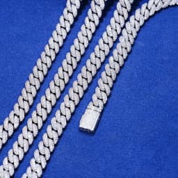 10mm CZ Stone Cuban Link Chain Silver Gold Plated Iced Out Miami Cuban Chain Necklace for Men Women