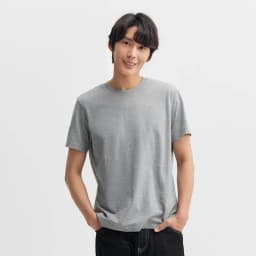 Semir 2026 Short-Sleeved T-Shirt Men Spring New Pure Cotton Bottoming Shirt Simple Commuting Casual Top Solid Color Round Neck