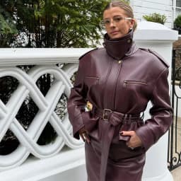 Vintage Women's Leather Jacket Stand Collar Pocket Short Coat Retro Waistband Zipper Outwear 2025 New Autumn Winter Lad Jackets