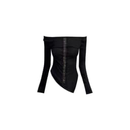 Seeslim Women's T-shirt 2000s Clothes Y2k Korean Fashion Long Sleeve Hotsweet Tees Female Goth Skinny Hollow Out Off Shoulder
