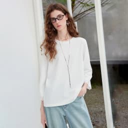 TOYOUTH Women's Long Sleeve Tee 2026 Autumn New Cotton Feel Lace Round Neck Ruffled Cuff Ballet Style French Chic Casual Tops
