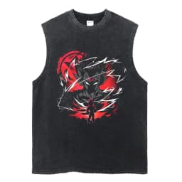 Vintage Vest Washed T-Shirt Anime Dragon Ball Graphic Tank Top Cotton Sleeveless Streetwear Loose GYM T Shirt Men's Clothing